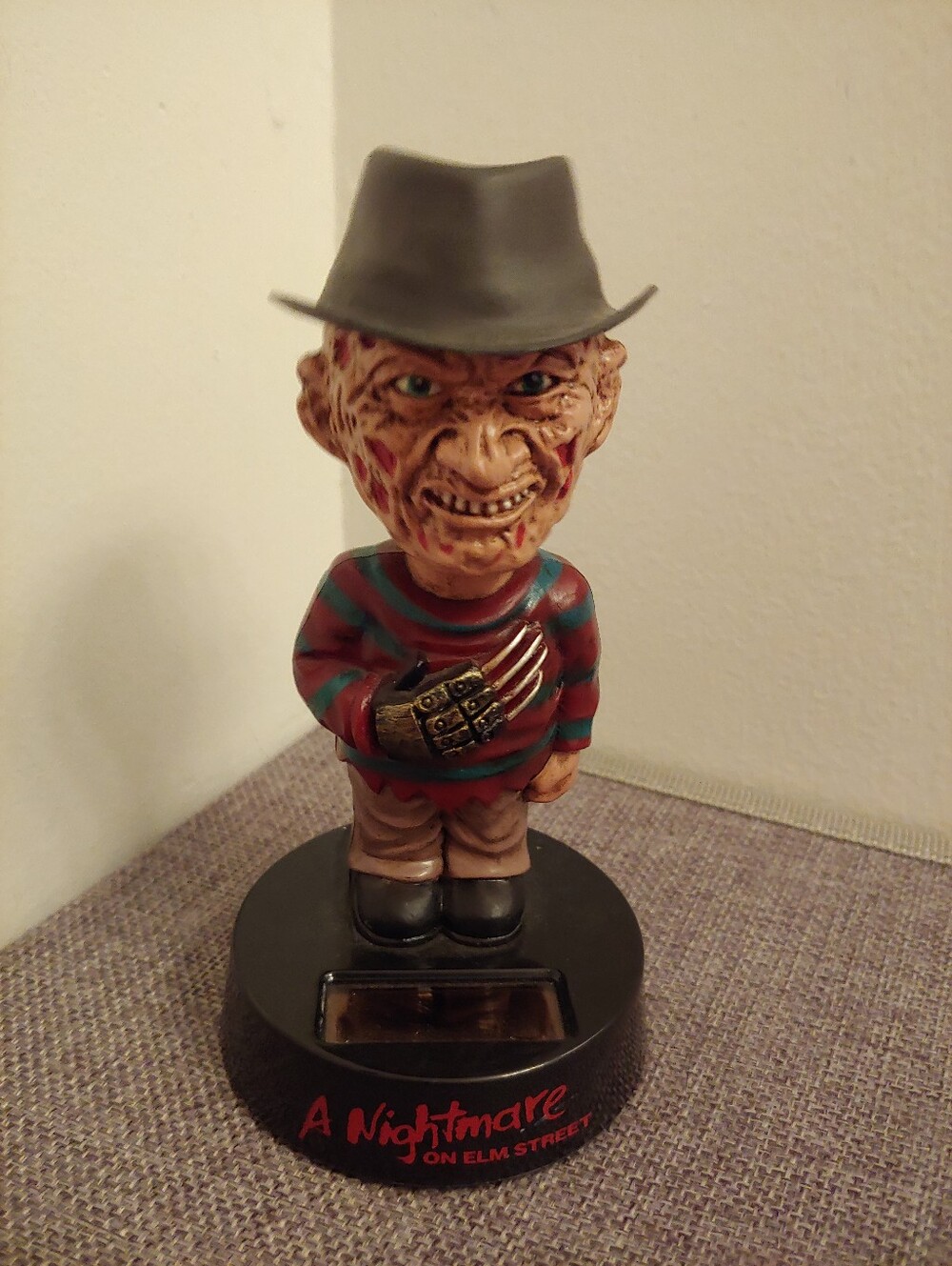 A Nightmare on Elm Street Freddy Krueger Bobblehead - Solar Powered
